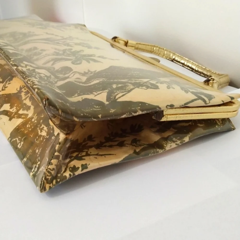 Women Bag Source New York Vintage Clear Vinyl Like Waterproof Exterior Artist
